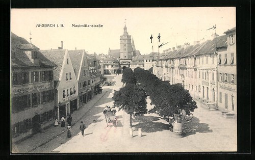 Ansichtskarte ansbach b - ansbach, i.