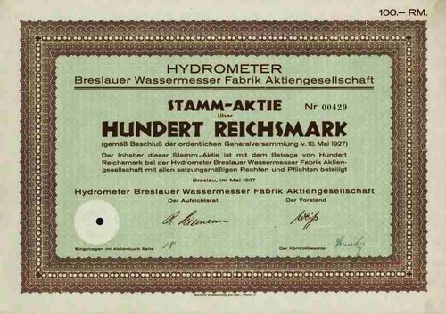 Hydrometer 1927 breslau - hydrometer,