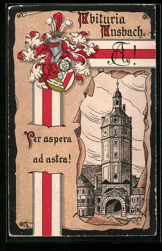 Künstler ansbach per - künstler-ak, ansbach,