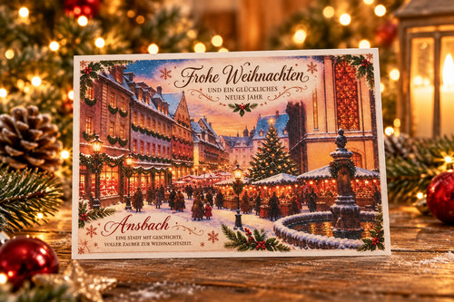 Weihnachtskarte ansbach - weihnachtskarte,