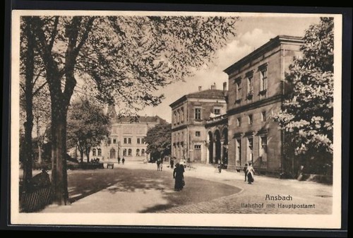 Ansbach bahnhof mit - bahnhof,