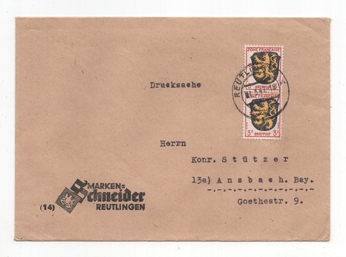 Französische zone brief mef - französische,