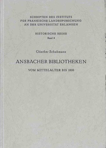 Ansbacher bibliotheken vom - bibliotheken,