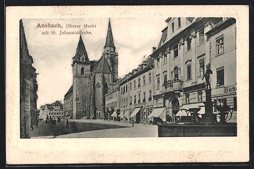 Ansichtskarte ansbach oberer - ansichtskarte, ansbach,