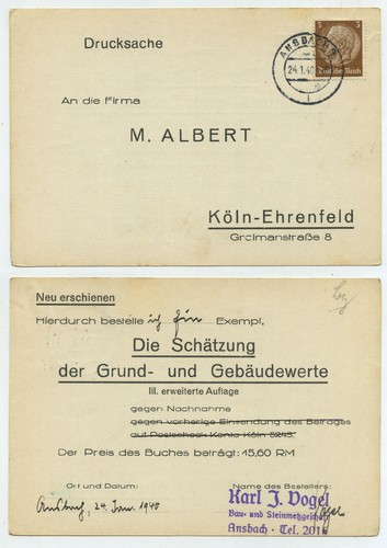 61848 postkarte ansbach - 61848,