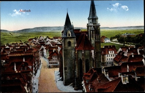 Ansbach mittelfranken - ak,
