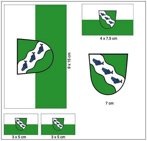 Aufkleber set ansbach - set, fahne