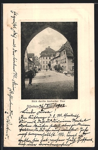 Ansichtskarte uffenheim blick - uffenheim,,