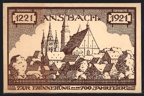 Künstler ansbach mfr - künstler-ak, /
