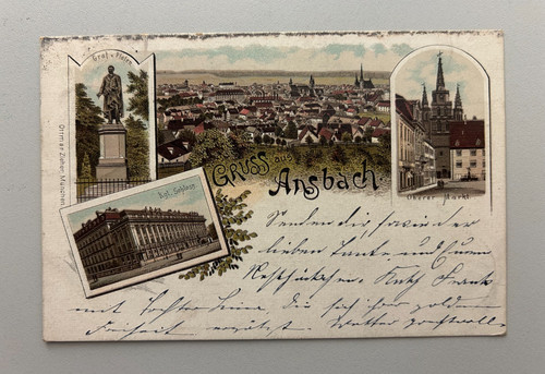 Frühe litho gruss aus - litho,