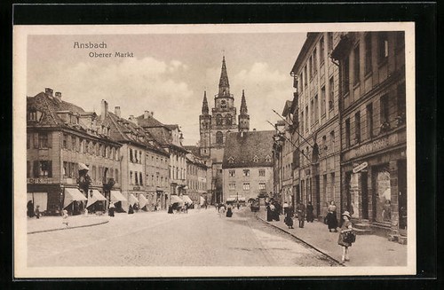 Ansbach straßenpartie oberer - ansbach,,