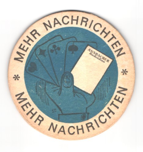 Bierdeckel ansbacher - bierdeckel,