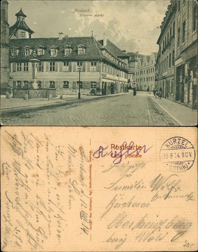 Ansichtskarte ansbach unterer - ansbach,