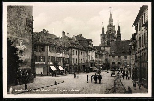 Ansichtskarte ansbach oberer - ansichtskarte,