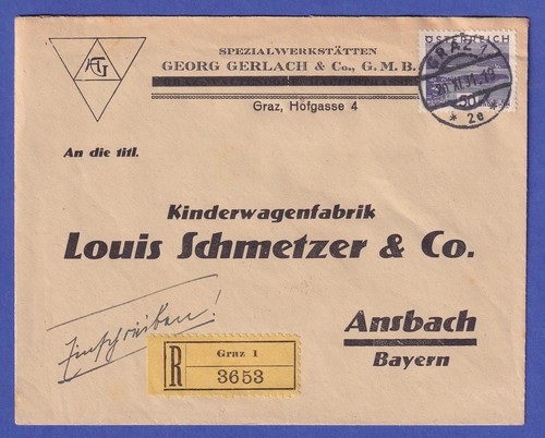österreich 1931 brief von - Österreich, r-brief
