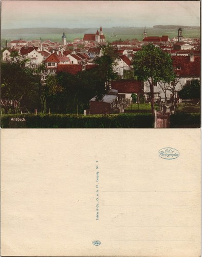 Ansichtskarte ansbach totale - ansichtskarte,